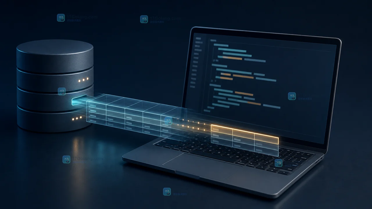 Go database/sql 当前结果集通过 Rows.Next 逐行读取的调用链示意