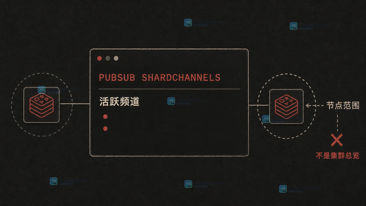 Redis PUBSUB SHARDCHANNELS 在单个分片节点上只显示活跃频道范围的排查示意图