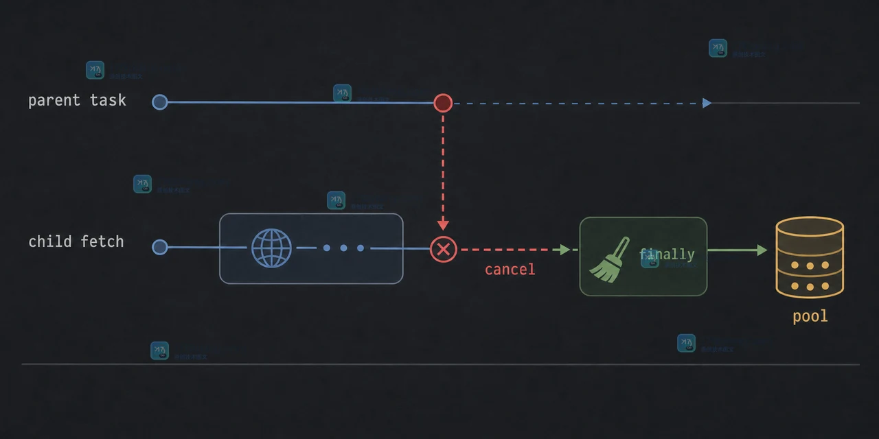 Python asyncio.timeout_at 触发取消后由子任务清理和连接回收组成的工程边界