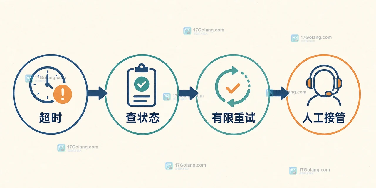 MCP工具调用超时后经过状态确认、有限重试并转人工接管的检查清单
