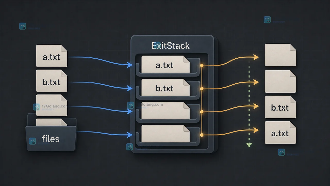 Python ExitStack 管理动态文件资源的项目结构与逆序清理关系