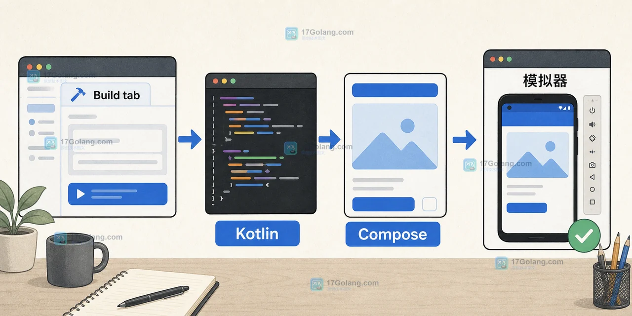 Google AI Studio 从 Build an Android app 到 Kotlin Jetpack Compose 和浏览器模拟器的原型路径