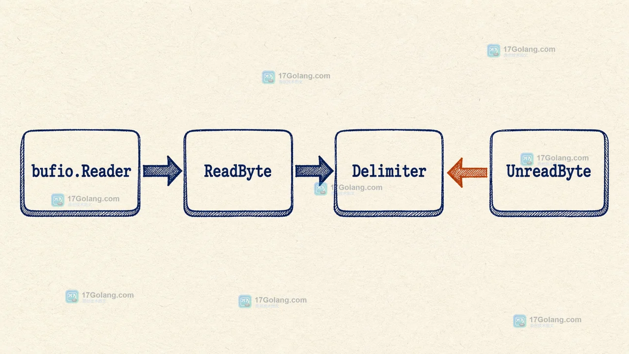 Go bufio.Reader 从 ReadByte 读到 Delimiter 后调用 UnreadByte,Token 边界保持可继续消费