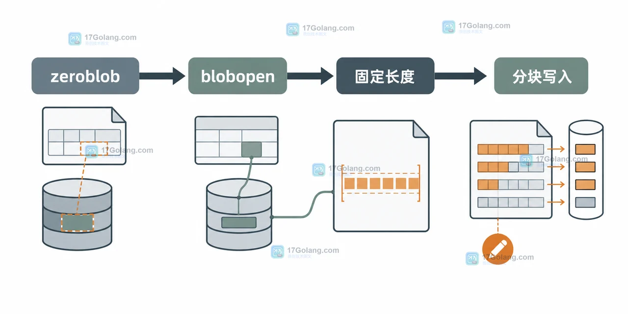 Python sqlite3 中 zeroblob 预留固定长度后由 blobopen 分块写入 BLOB 的调用链