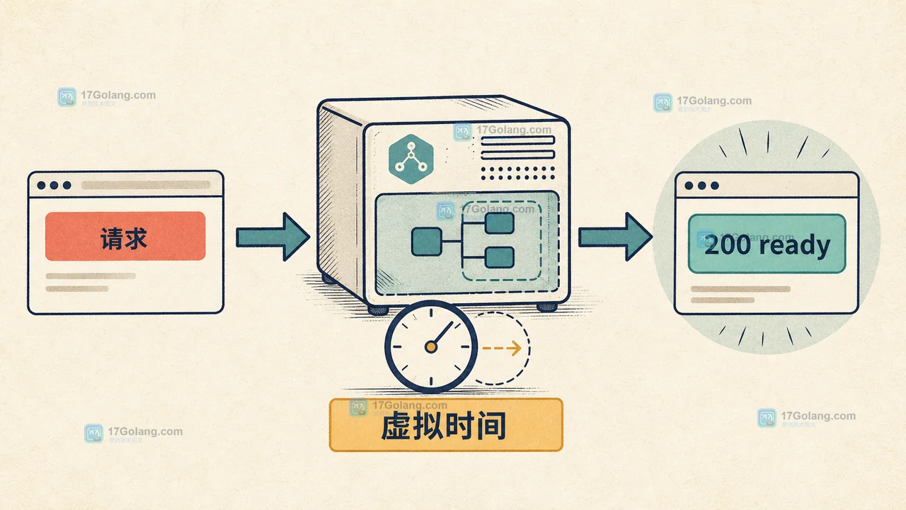 Go 1.27 httptest.NewTestServer 与 testing/synctest 从请求发出到 200 ready 响应的测试路径