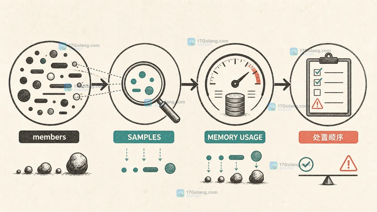 Redis members 集合使用 SAMPLES 采样后结合 MEMORY USAGE 和成员数量决定处置顺序