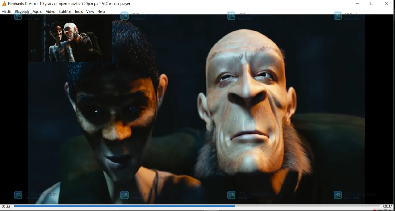 VLC media player 播放视频时通过 Video 菜单执行 Snapshot 的真实界面截图