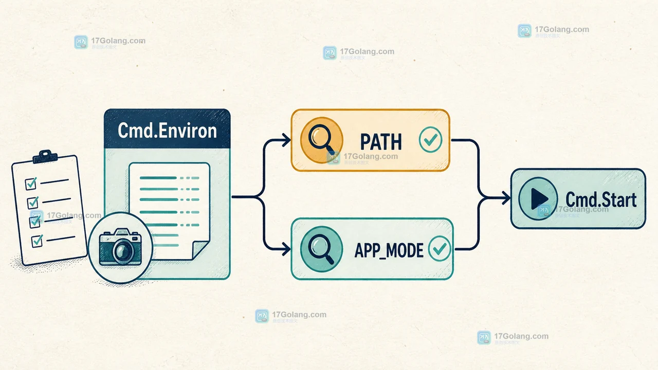 Go Cmd.Environ 启动前检查 PATH、APP_MODE 与敏感变量日志边界