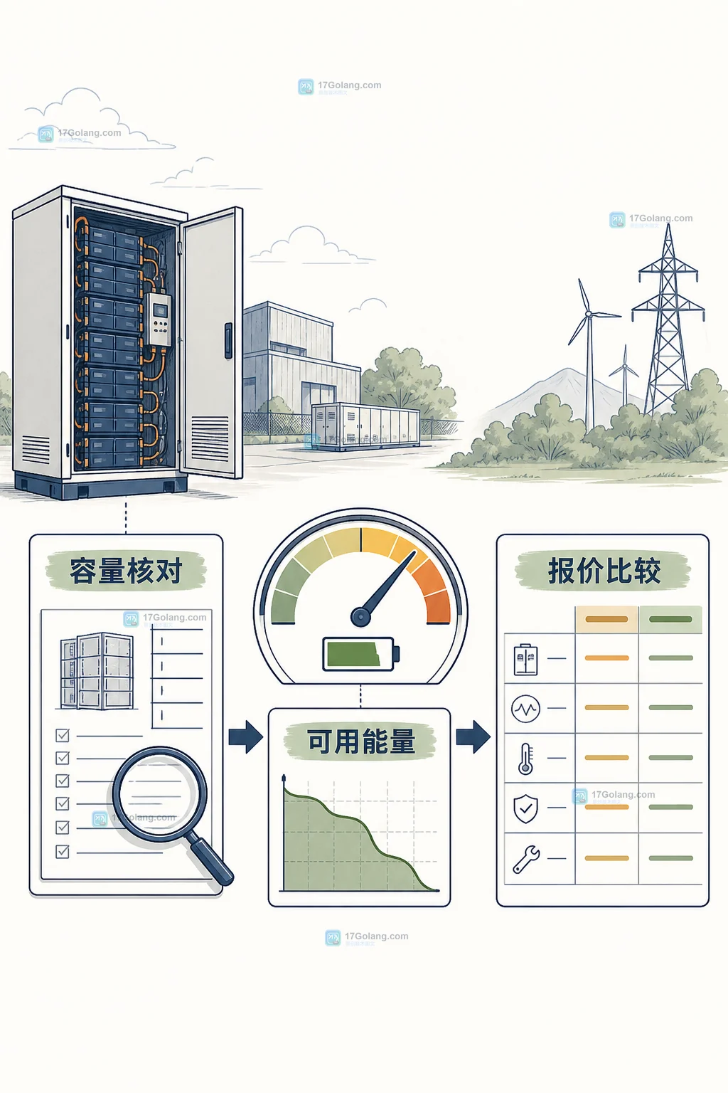 工商业储能系统从容量核对到可比报价的采购判断图