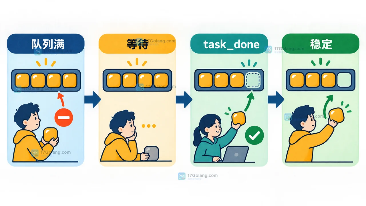 队列满到等待再到 task_done 的状态变化:Python 本地模型推理用 qsize 和显存指标检查稳定性