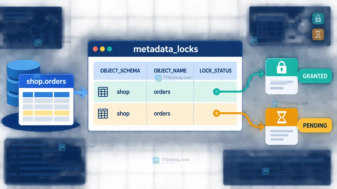 MySQL metadata_locks 怎么定位 DDL 卡住：等待对象、持有者与解除前检查