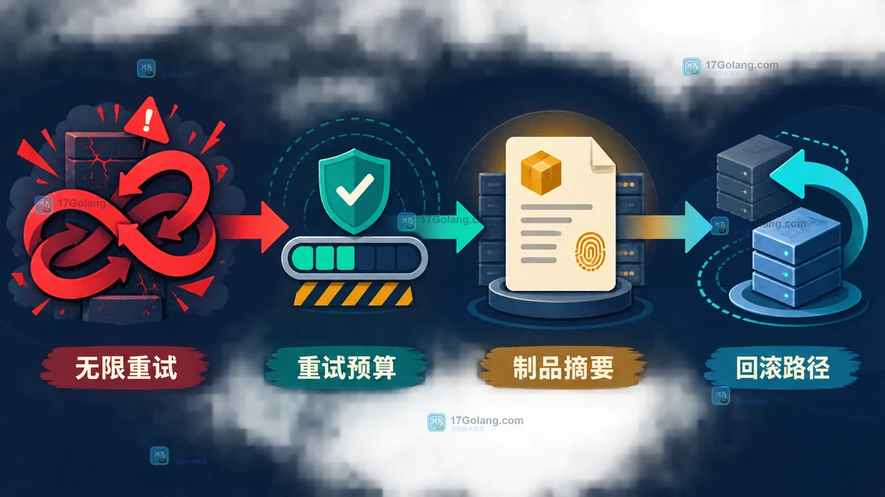 GitHub 服务恢复阶段的容量、重试预算、系统隔离与回滚证据控制点插画
