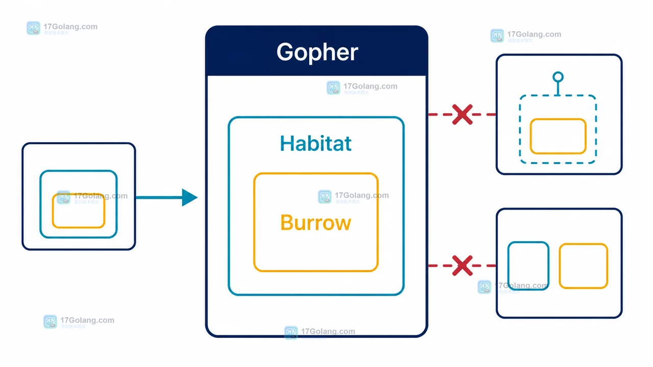 Gopher、Habitat 与 Burrow 在指针嵌入和重叠字段场景下的结构体字面量边界