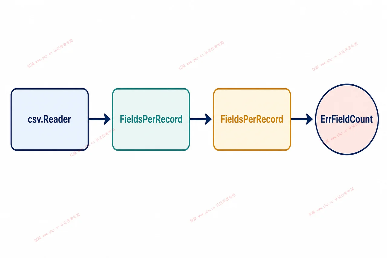 csv.Reader 从首条记录设置 FieldsPerRecord 到 ErrFieldCount 分支的控制流