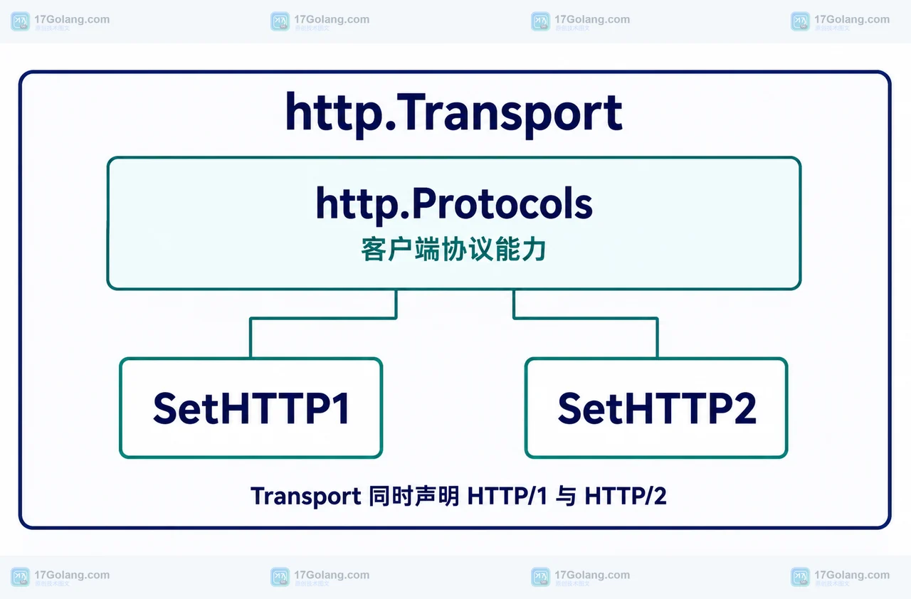 http.Transport 与 http.Protocols 以及 SetHTTP1 和 SetHTTP2 的静态关系