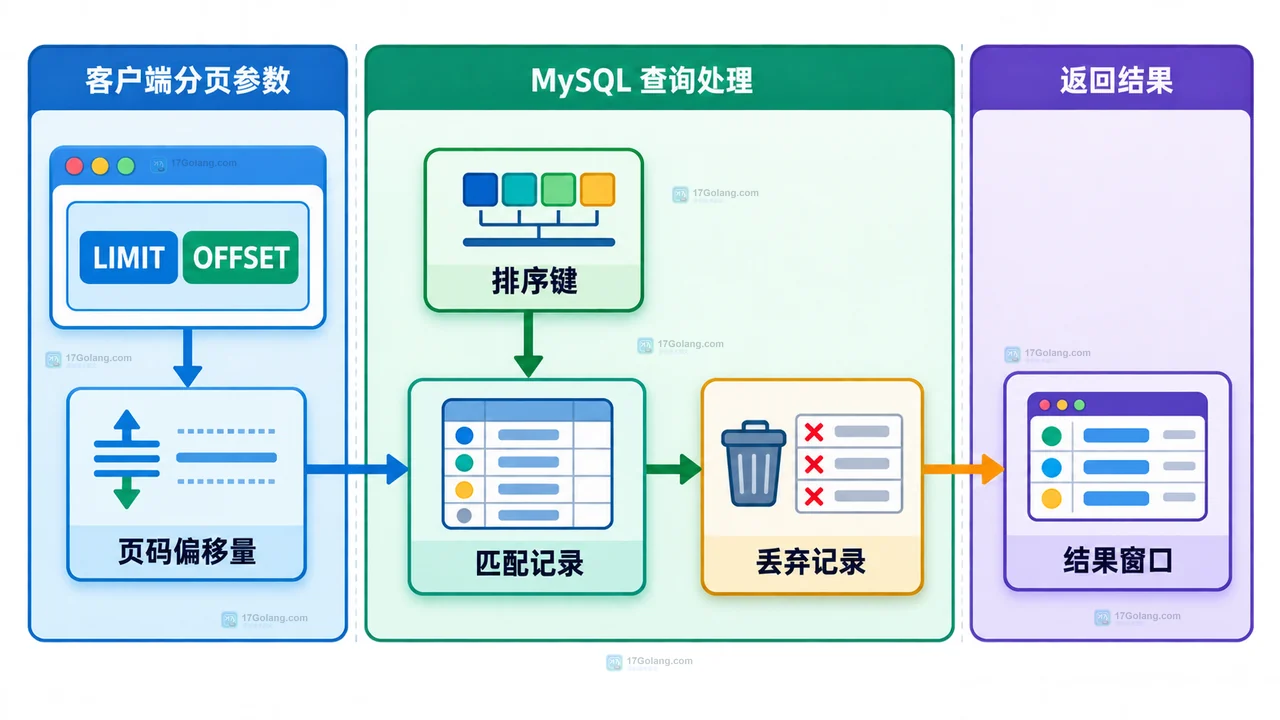 LIMIT OFFSET 深分页的扫描边界静态框图