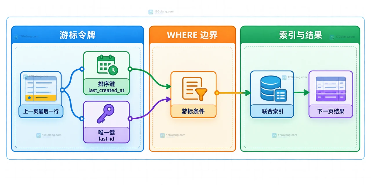 游标条件与联合索引的静态关系框图
