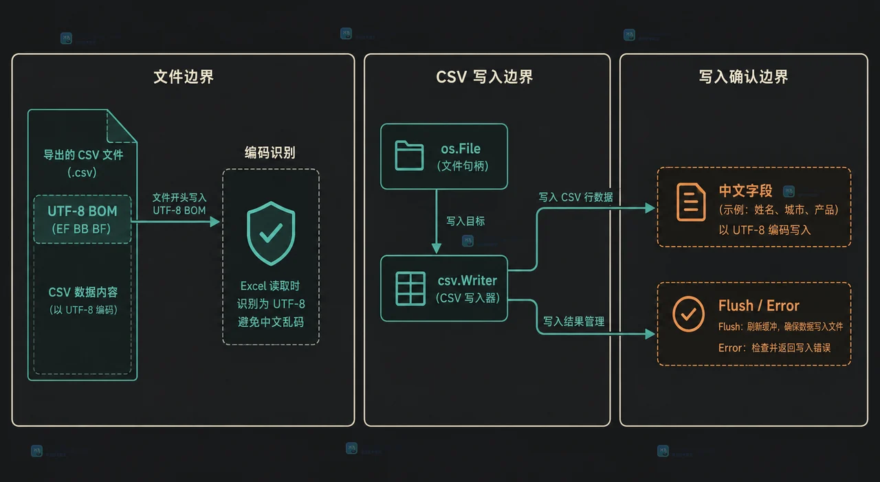 Excel 直接打开与导入 CSV 时的 UTF-8 BOM、编码选择和分隔符检查关系图