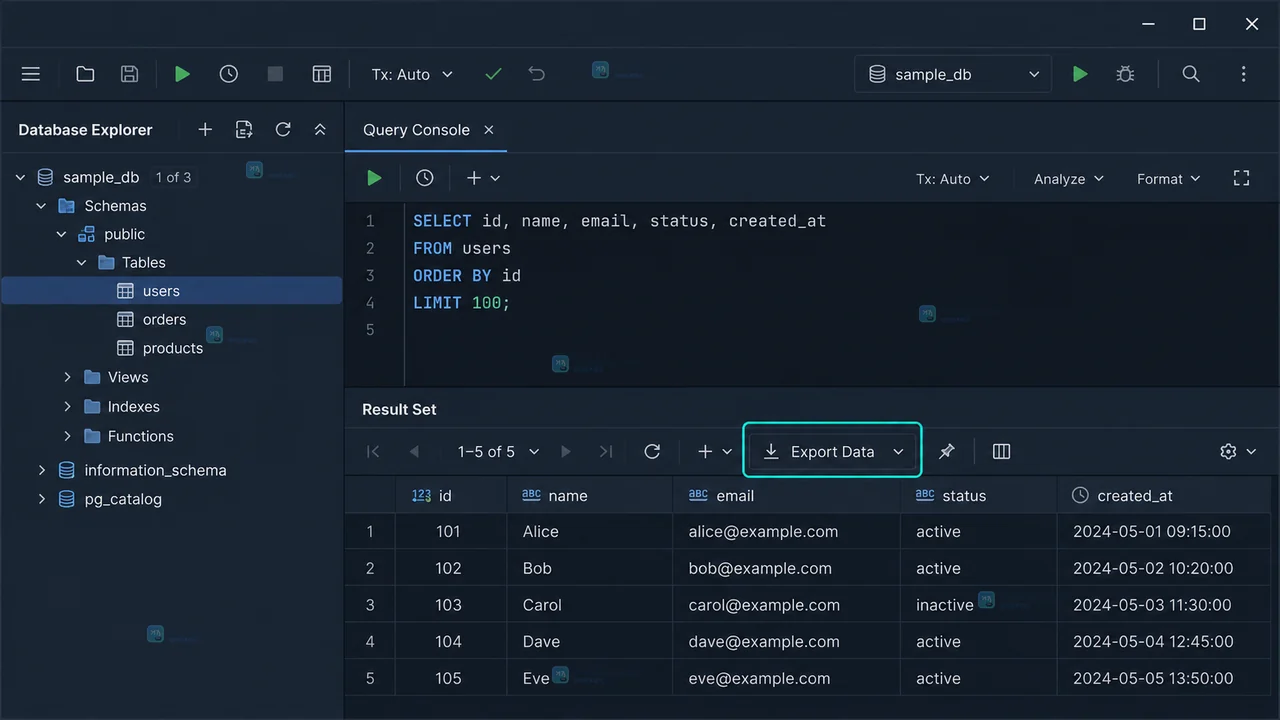 DataGrip 导出的 export.sql 文件中包含 INSERT INTO、列名和 NULL 值