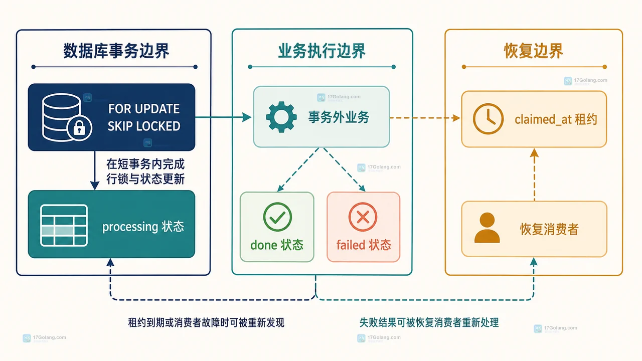 MySQL SKIP LOCKED 任务队列中的任务表字段、状态索引与消费者连接关系
