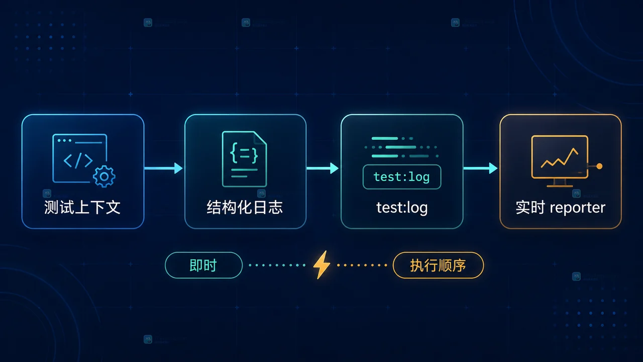 Node.js TestsStream 在进程隔离下区分 entryFile 启动入口与 file 测试定义位置的关系图