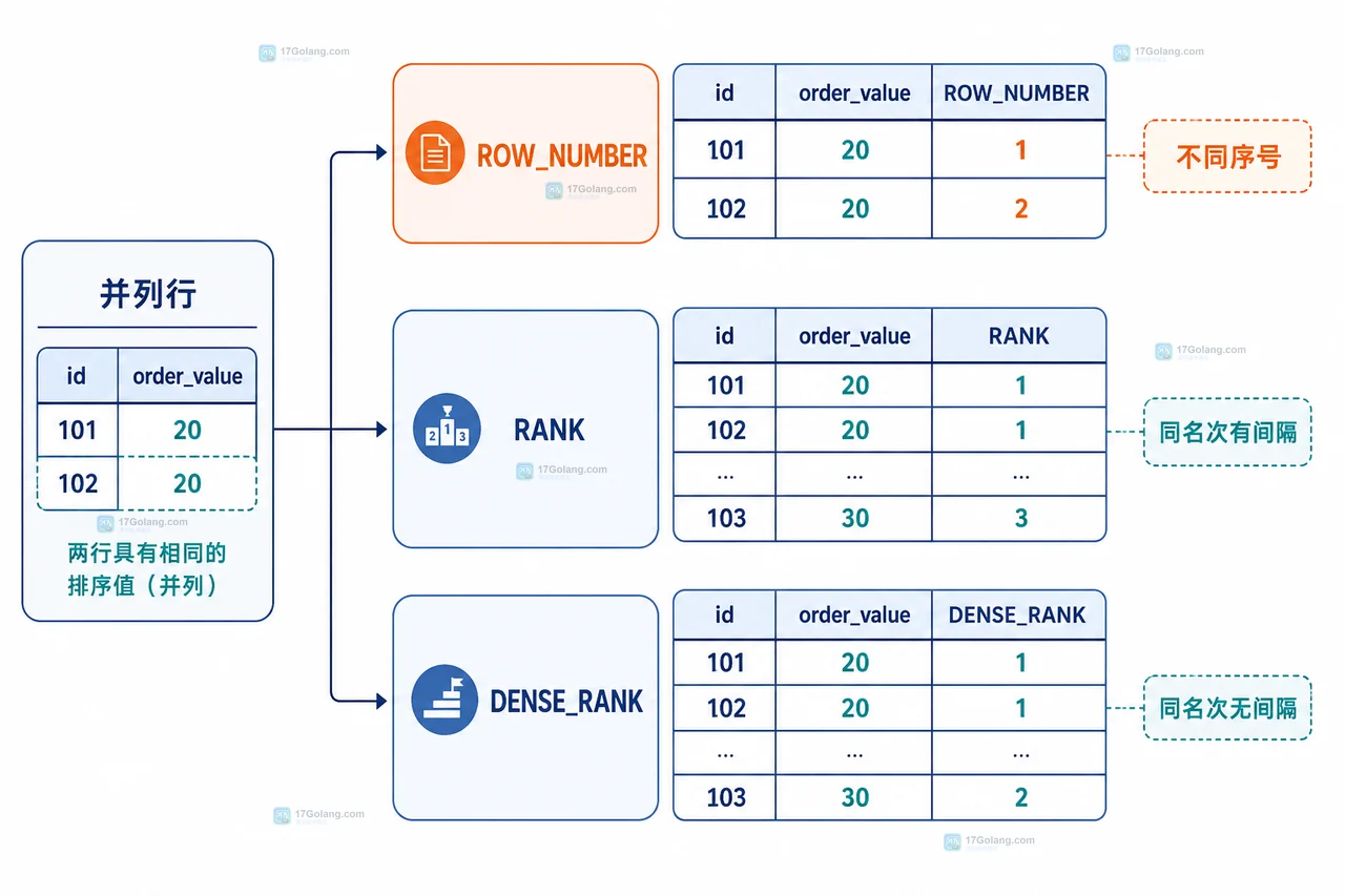 MySQL 窗口函数按 customer_id 分组并用 event_time 与唯一 id 确定 rn=1 的静态关系图