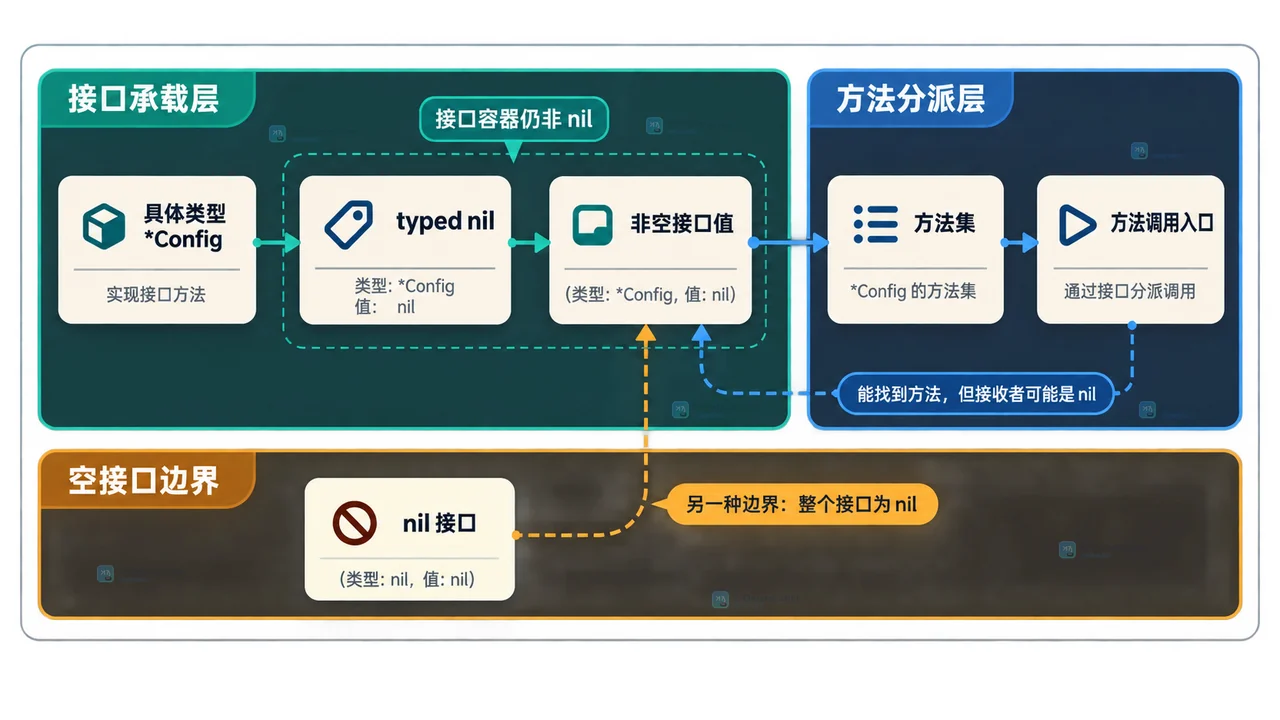 Go nil 指针、指针接收者方法、nil 判断与字段解引用 panic 的静态关系