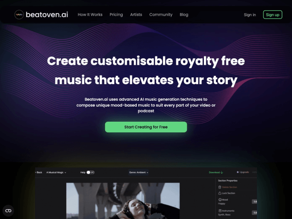Beatoven.ai评测：AI生成版权免费背景音乐的终极指南