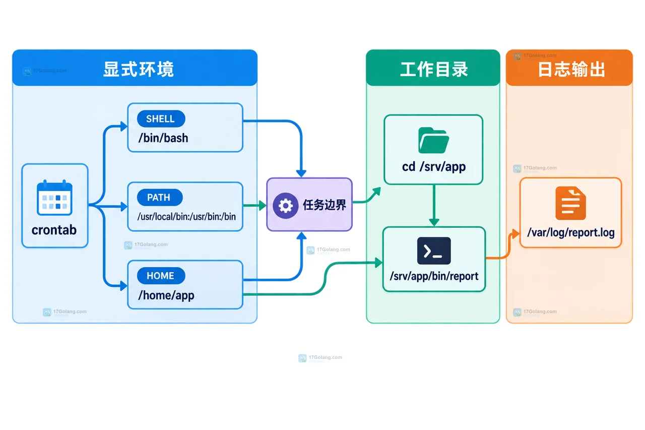 Linux cron 与交互式 shell 的登录启动文件、SHELL、PATH、HOME、PWD 和任务命令静态关系