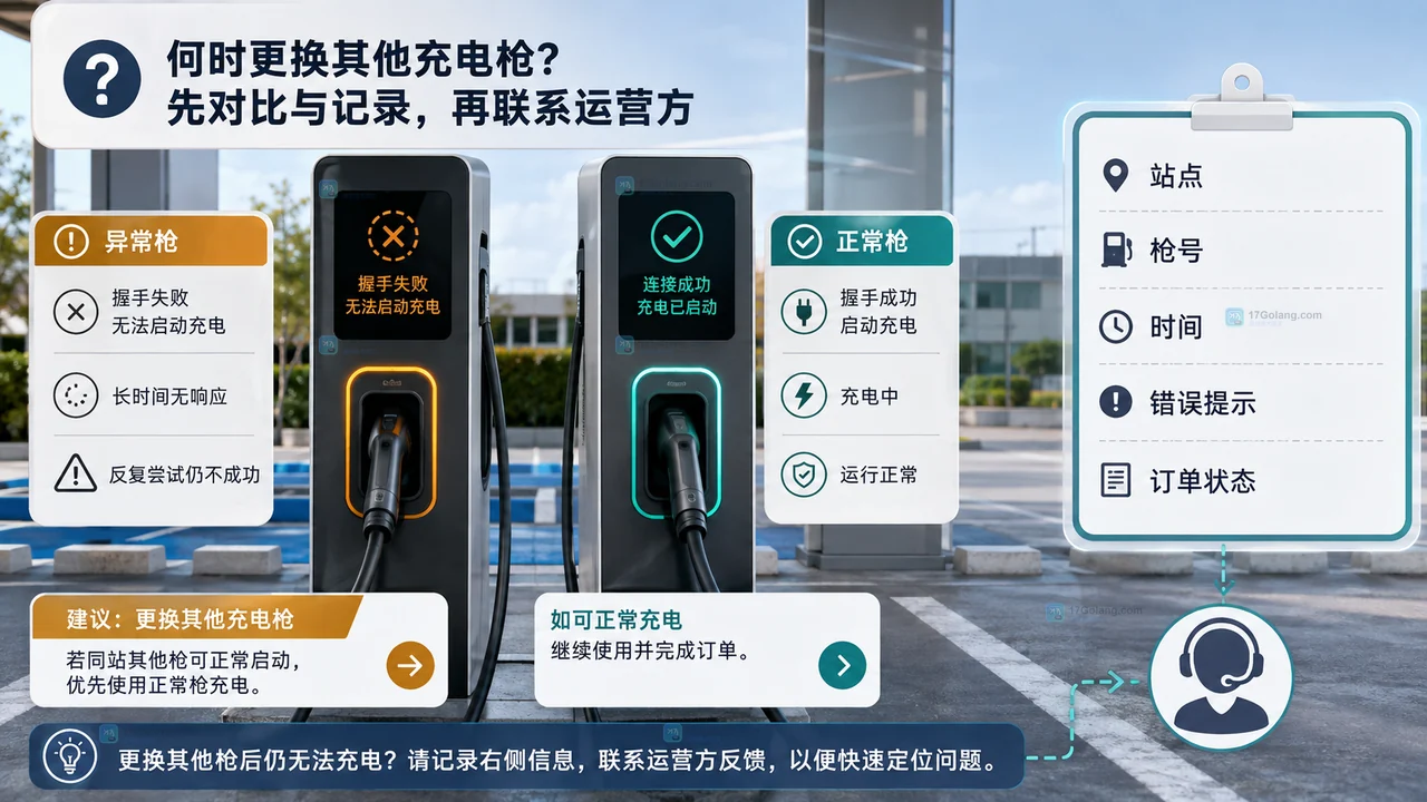 公共充电桩显示空闲但无法充电时先检查什么
