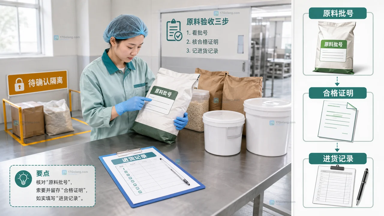 食品加工原料批次通过投料记录关联生产批次和产品留样柜