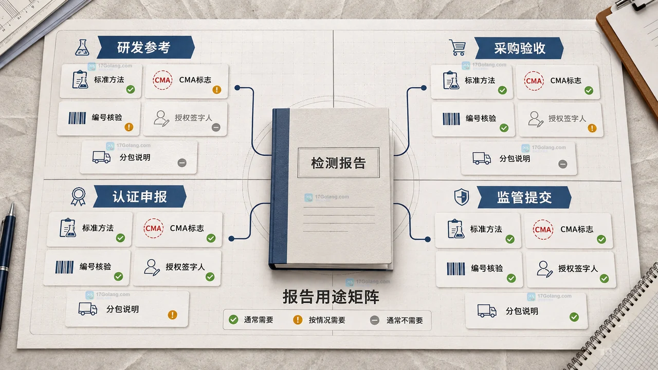 第三方实验室资质范围核对图,展示委托需求、资质证书、能力附表和检测方法的对应关系