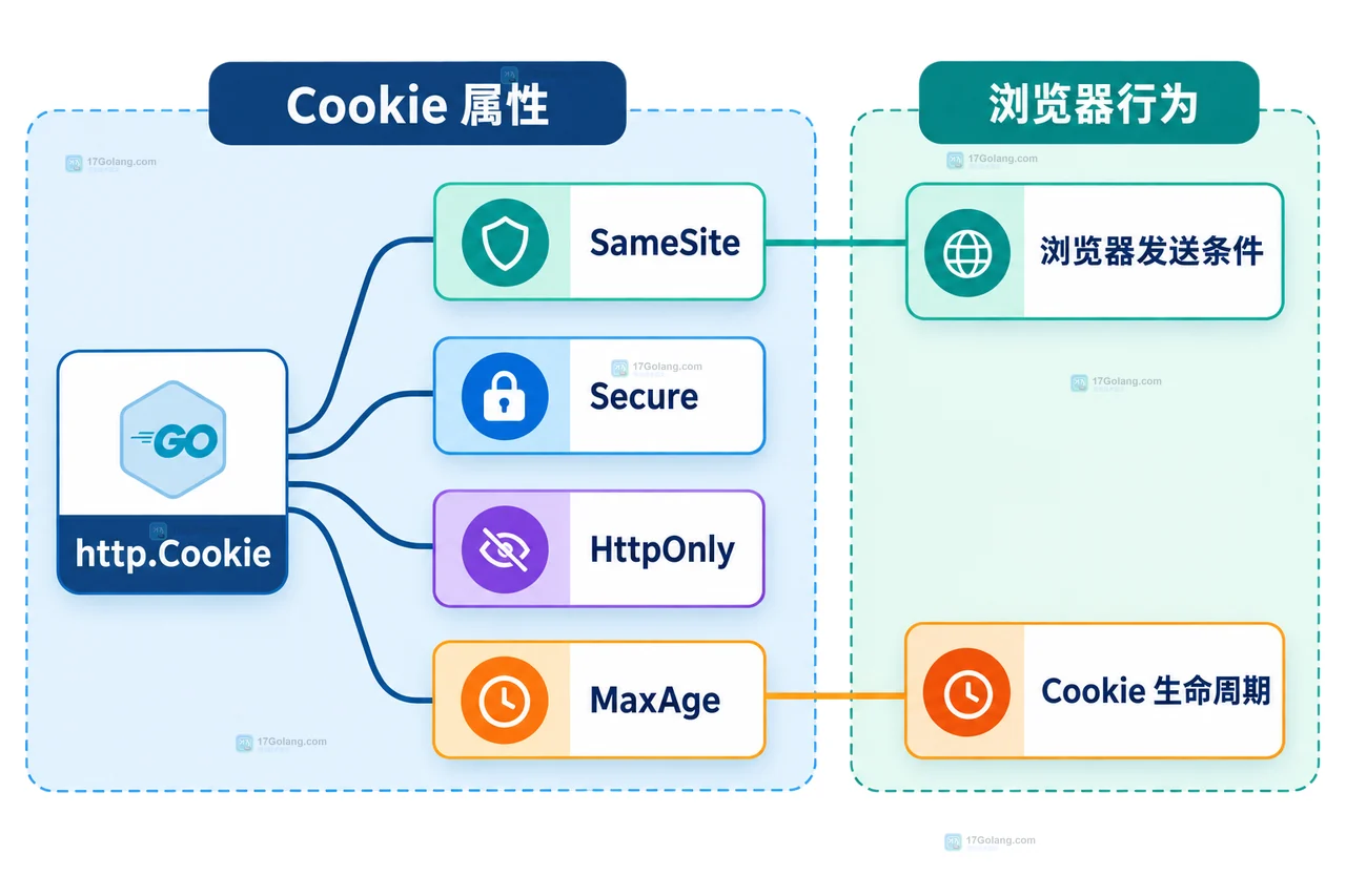 Go SameSite 三种模式与 Secure HTTPS 发送条件的静态关系图