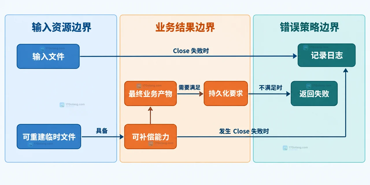 Go os.File.Close 文件资源生命周期中写入、缓冲和关闭的静态边界关系图