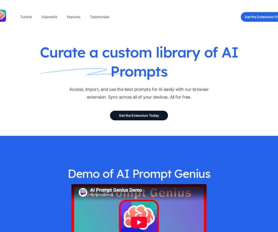 AI Prompt Genius：跨设备同步的AI提示词管理神器与浏览器扩展