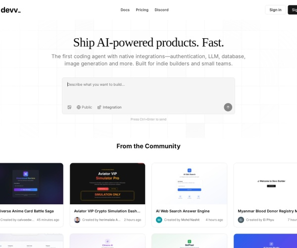 Devv AI搜索引擎：专为程序员打造的高效编程问答工具