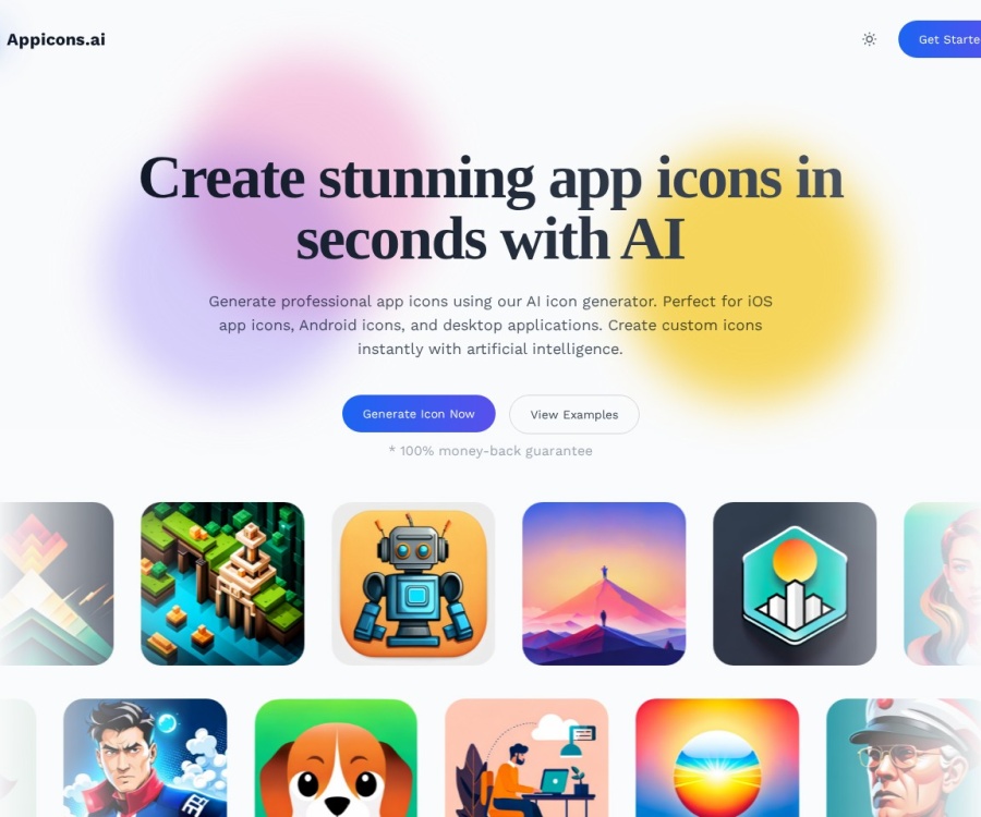 Appicons AI：智能生成iOS/Android应用图标，支持在线编辑与多尺寸导出
