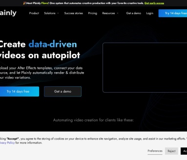 Plainly AI：自动化视频制作工具，提升内容生产效率