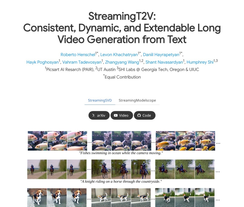 StreamingT2V