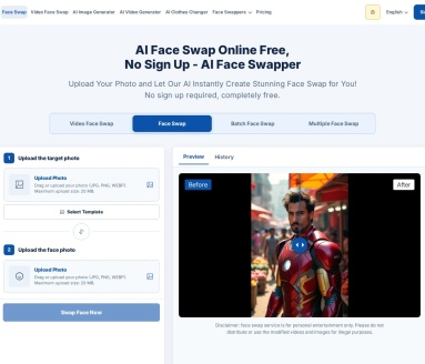 AI Face Swapper：免费在线换脸工具，快速生成高质量换脸效果