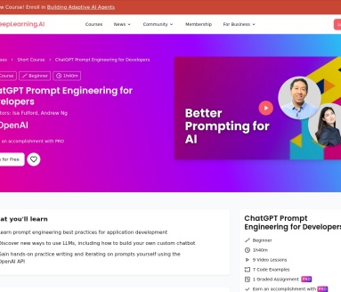 ChatGPT-Prompt深度学习：开发人员的提示工程课程