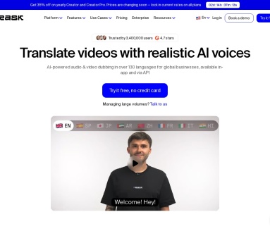 Rask.ai：AI驱动的音视频配音与本地化平台