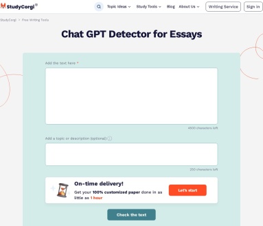 SEO标题：StudyCorgi AI检测工具：免费识别Chat GPT等AI生成文本，提升学术诚信