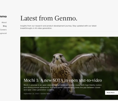 Mochi 1：Genmo开源高保真视频生成模型