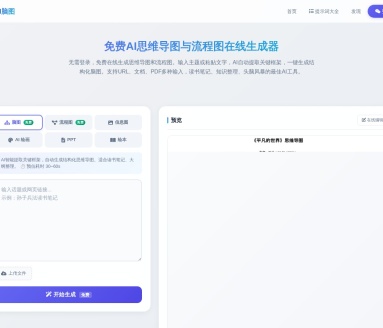 AI脑图：AI赋能思维导图生成，快速提炼主题核心
