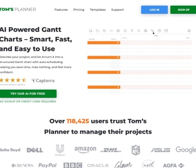 Tom's Planner：AI驱动的项目规划工具，快速生成个性化甘特图