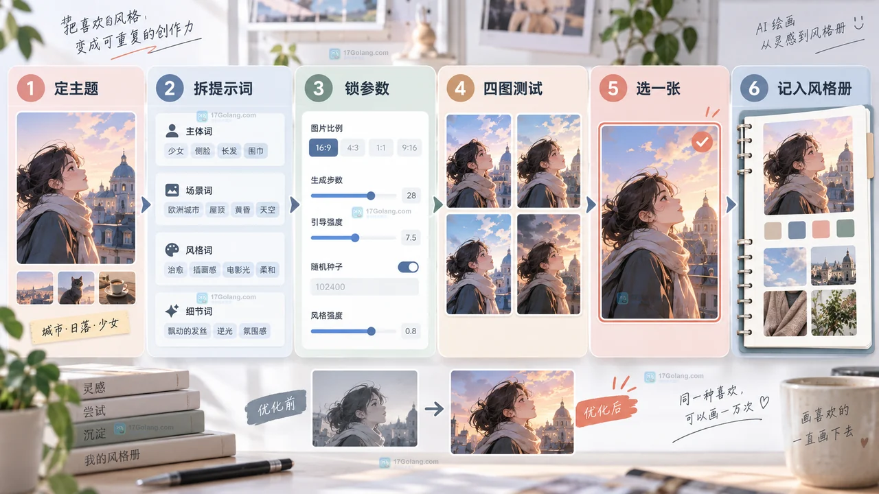 从确定主题到记录个人AI绘画风格册的六步流程