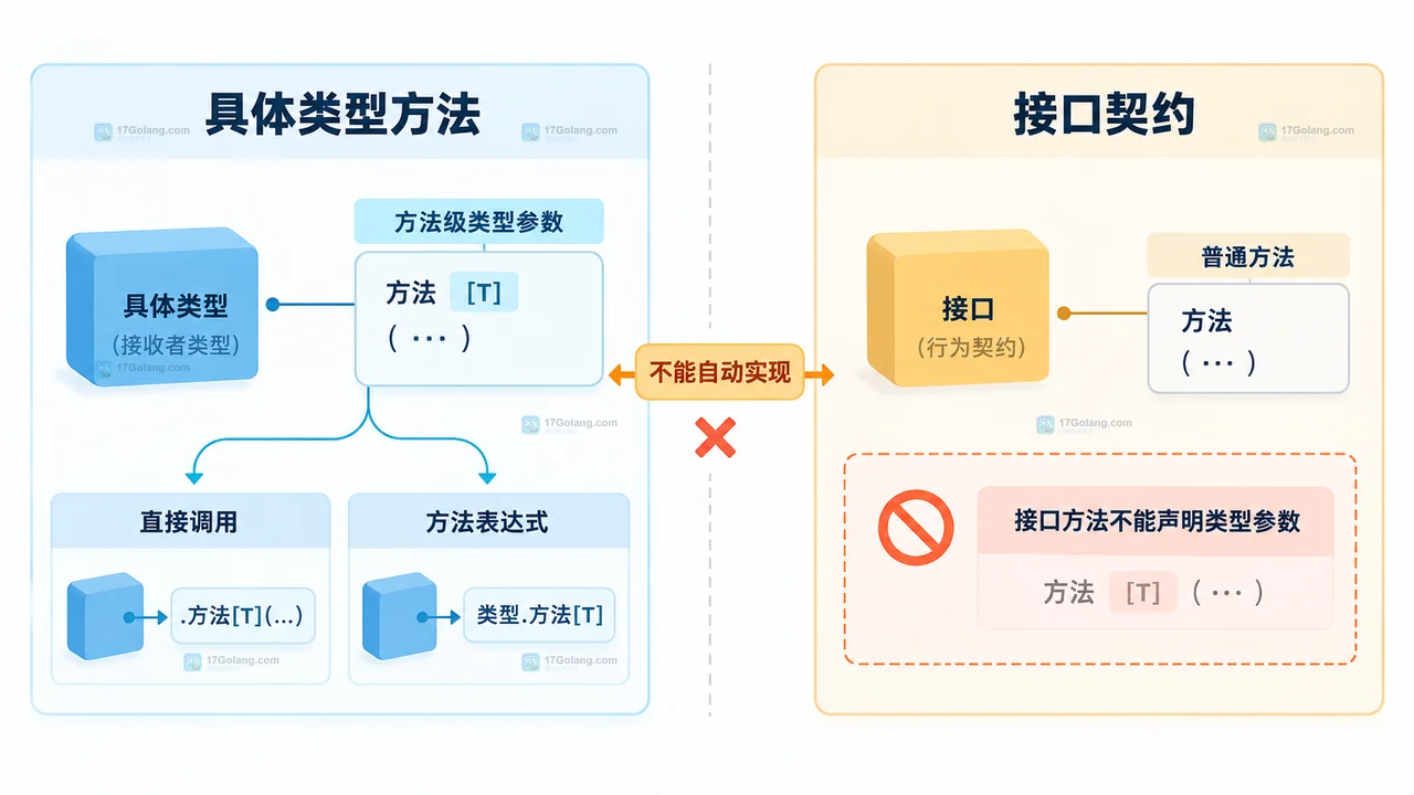 Go 1.27 泛型方法迁移中的自由函数、具体方法、接口断言和 CI 版本检查清单