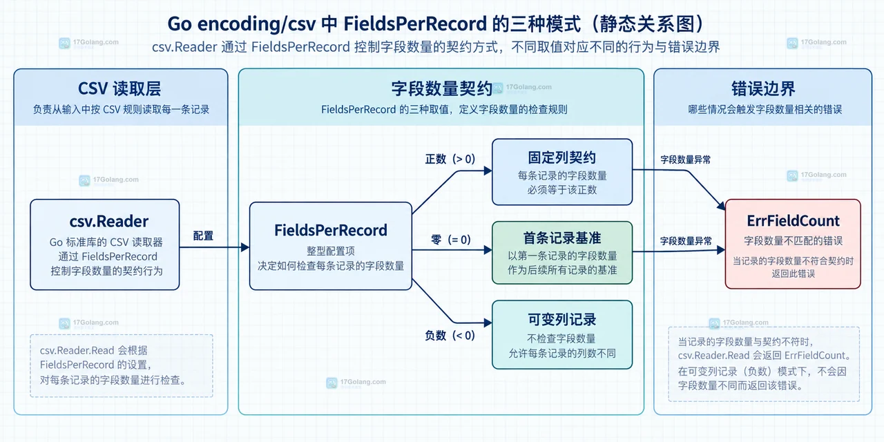 Go CSV 记录从 Reader 进入业务校验层后区分必需字段和扩展字段
