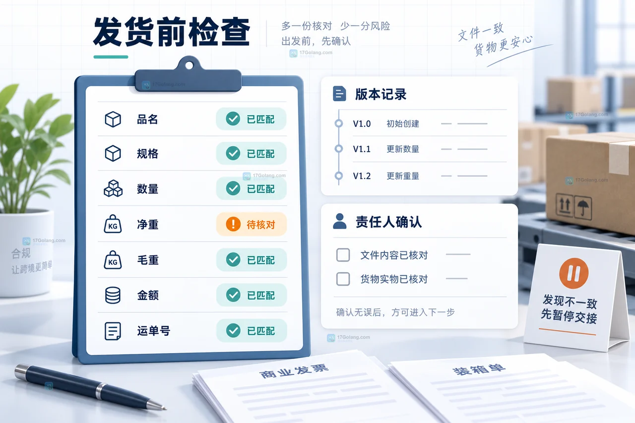 跨境电商商品资料与申报物流单据的对照示意图